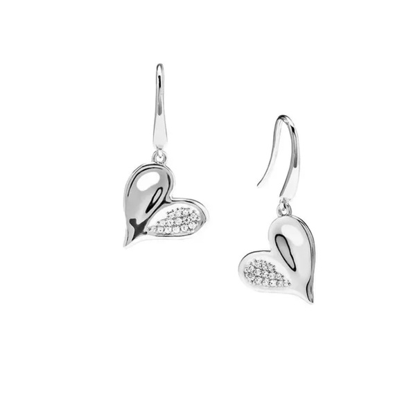 Judith Ripka Fine Jewelry Eros Diamond Heart Drop Earrings - Picture 3 of 10